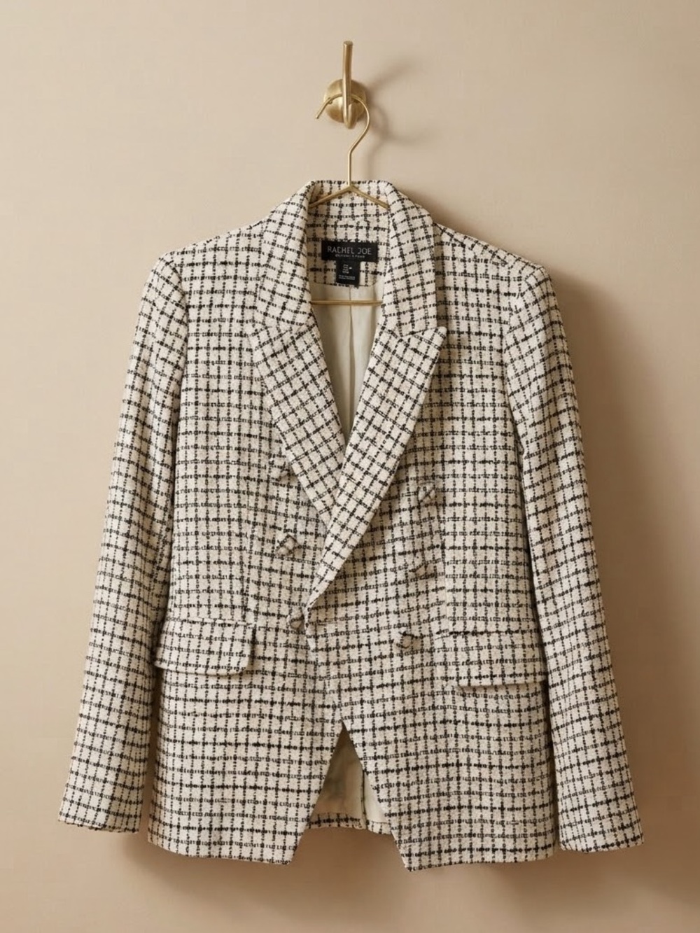 Rachel Zoe Tweed Double-Breasted Blazer